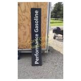 Metal gasoline sign