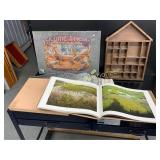 Nic Nac Shelf, Wood Wall Art Book Of Different