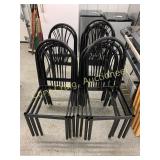 13 Iron Restaurant Chairs NO SEATS