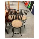 3 Iron Cloth Bar Stools