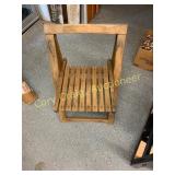 2 Wood Folding Chairs