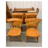 Willett Solid Maple Table and 6 Chairs 1 leaf