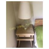 Retro End Table w/ Crystal Lamp. (Sherman)