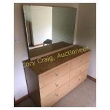 Harmony House Oak Retro Dresser w/ mirror,