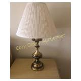 Matching pair of brass table lamps. (Sherman)
