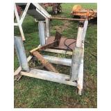 Rack, made out of guard rail posts,