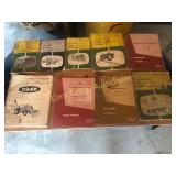 Assortment of old tractor & implement manuals,