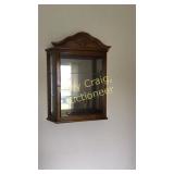 Wall hanging curio cabinet