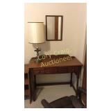 Desk with 3 drawers 40" wide 18" deep 30" tall,