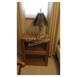 Small glass front book case 24" wide 12.5" deep