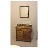 Antique oak washstand 30.5" wide 16" deep 30"