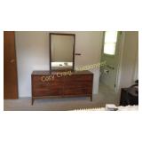 Dresser with mirror  60" wide 18" deep 29.5" t