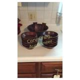 Ozark walnut ware salad bowl set