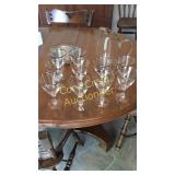 Fostoria wine set and pitcher