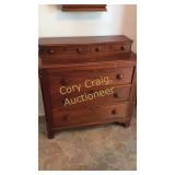 Early walnut chest 38.5" wide 18" deep 34" tall