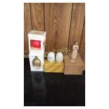 Angel, salt and pepper shakers and ornaments