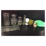 Assorted vases, Mini lampshades, Tupperware