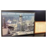 Assorted pictures and Picture frames