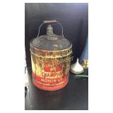 Champion Motor Oil Can and Assorted Funnels