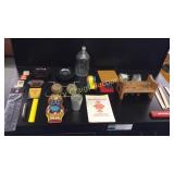 Ash trays, Matches, Baseballs, Wood Toys, Metal
