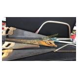 Assorted Saws, Tools, Spray Paint