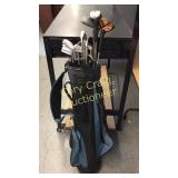 Golf clubs and bag