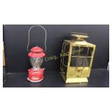 Brass (???) Decorative Lantern and Coleman