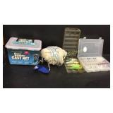 Super Spreader Cast Net, Assorted fishing lures,