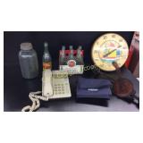 Glass Bottles Phone, Antique Drill,