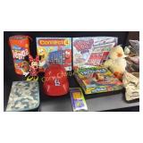 Games, St. Louis Cardinals hat, pencils, duck,