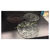 Candle holders, Tupperware, platters