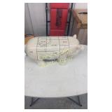 Ceramic Pig With Meat Cuts