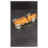 Cast iron race car with moving parts