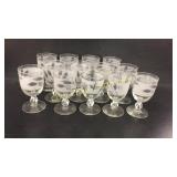 Set of 13 glasses