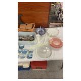 Clear Glass, Pink Glass, Porcelain, Baskets
