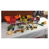 Kids tractor, truck, and toy lot