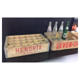 Hendrix Bottling Co wooden crate 18.5"X12" and a