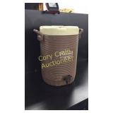 Rubbermaid cooler and 2 boat seats