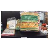 Queen size comforter, bed scarf 216"X43", full