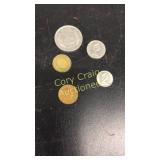 5 foreign coins