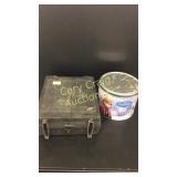Frozen Tin & Phantom Tackle Box With Fishing