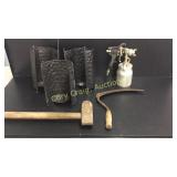 Candle Holder, Sludge Hammer, Week Hook, Paint