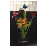 Metal flower art work