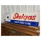 Skelgas Advertising sign with clock