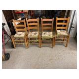 4 wood chairs