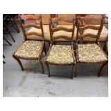 6 cloth bottom chairs