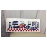 Purina cage eggs metal sign