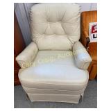 Leather swivel recliner