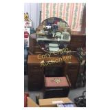 Make up dresser with bench 45" wide 18" deep 61"