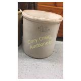 #10 crock has crack in the bottom